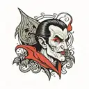 classic dracula tattoo design idea