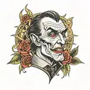classic dracula tattoo design idea