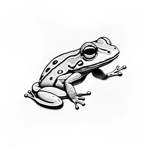 a minimalistic psychedelic frog..looks like they are tripping on acidfrog tattoo design idea