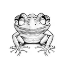 a minimalistic psychedelic frog..looks like they are tripping on acidfrog tattoo design idea