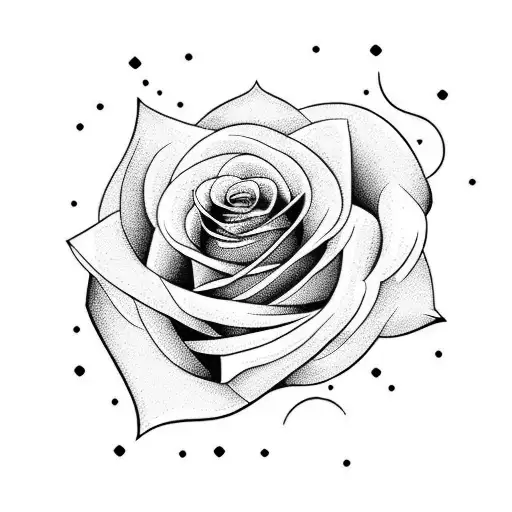 Rose and Love tattoo design idea