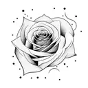 Rose and Love tattoo design idea