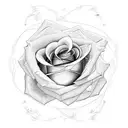 Rose and Love tattoo design idea