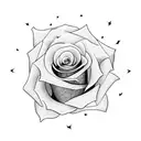 Rose and Love tattoo design idea