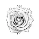Rose and Love tattoo design idea