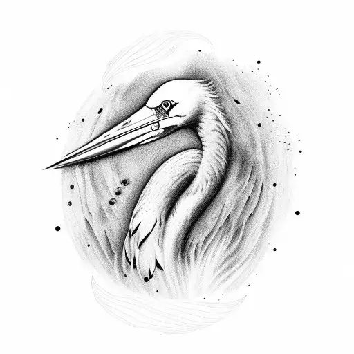 stork tattoo design idea