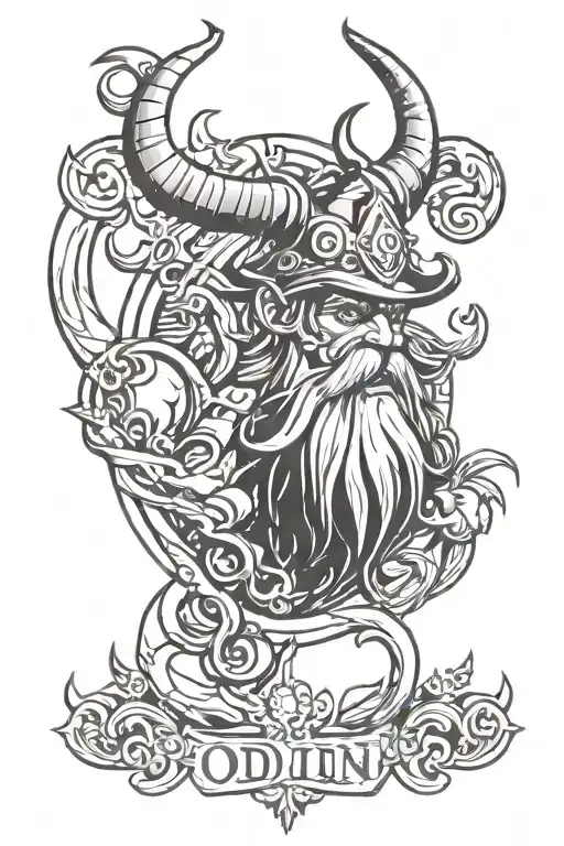 odin tattoo design idea