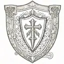 crusade shield   tattoo design idea