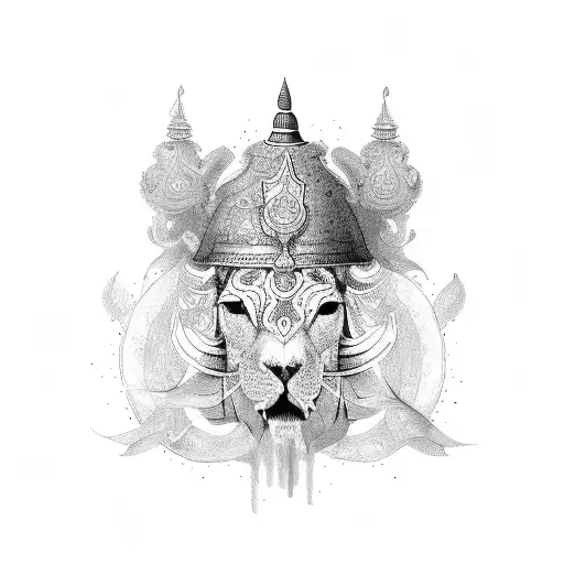 illustration vector lion head with vintage engraving ornament 3585463  Vector Art at Vecteezy