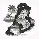 Mexico Beach, Florida state tattoo design idea