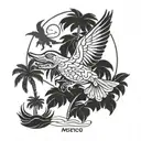 Mexico Beach, Florida state tattoo design idea