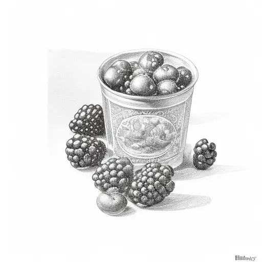 blackberry bundle tattoo design idea