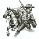 cowboy duel tattoo featuring tattoo design idea