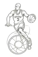 jordan wheelchair basketball logo tattoo design idea