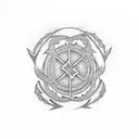 Trident Om Swastika  tattoo design idea