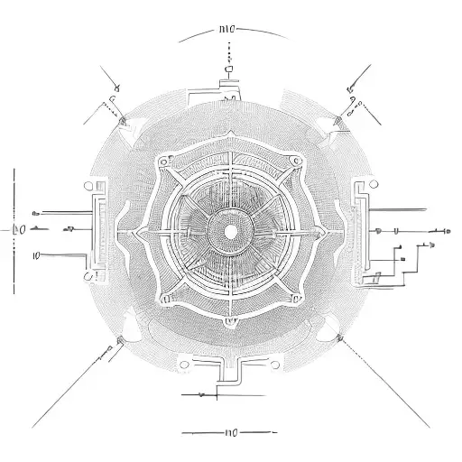 Schematic diagram of a power system tattoo design idea