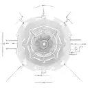 Schematic diagram of a power system tattoo design idea