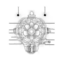 Schematic diagram of a power system tattoo design idea