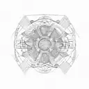 Schematic diagram of a power system tattoo design idea