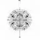 Schematic diagram of a power system tattoo design idea