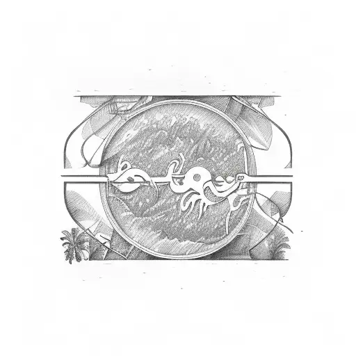 "FL" typography  tattoo design idea