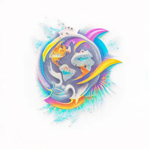 "FL" typography  tattoo design idea