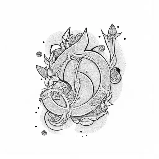 "FL" typography  tattoo design idea