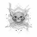 "FL" typography  tattoo design idea