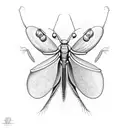 praying mantis tattoo design idea