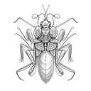 praying mantis tattoo design idea
