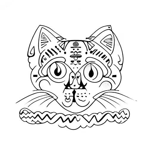 Cat body tatoo for a couple  tattoo design idea