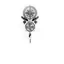 a viking compass tattoo design idea