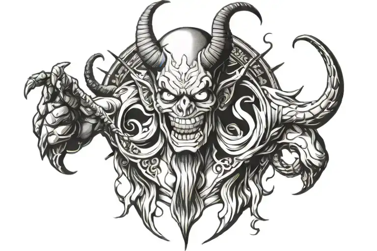 Lucifer Satan diablo de One Piece tattoo design idea