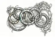 olympic rings tattoo design idea