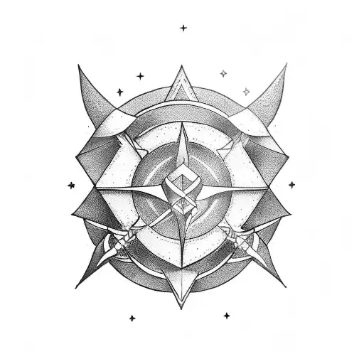 star sign Libra and Sagittarius tattoo design idea