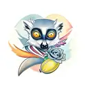 lemur tattoo design idea