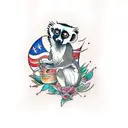 lemur tattoo design idea