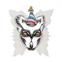 lemur tattoo design idea