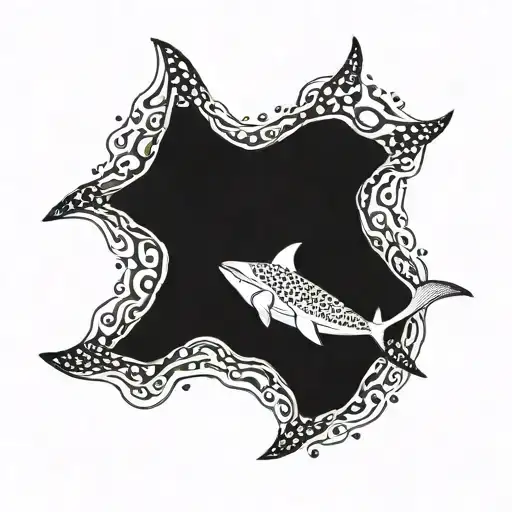 whaleshark manta stingray turtle tattoo design idea