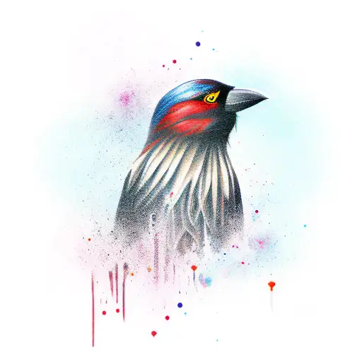 two Crow tattoo design idea