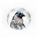 two Crow tattoo design idea