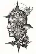 creative mind thinking intelligence power tattoo design idea
