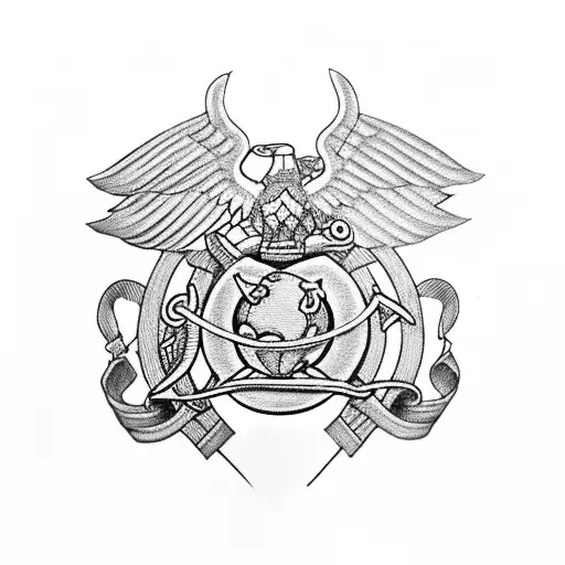 usmc enlisted ega for inside of arm tattoo design idea