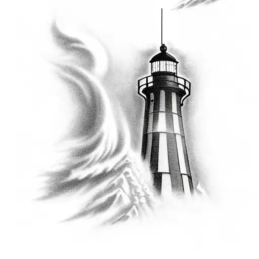 lighthouse North Star  tattoo design idea