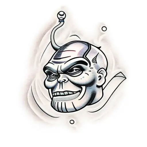 baby Thanos tattoo design idea