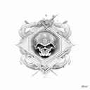 Greek soldier  tattoo design idea