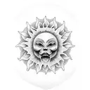 sun Maya  tattoo design idea