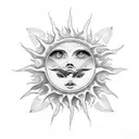 sun Maya  tattoo design idea
