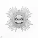 sun Maya  tattoo design idea