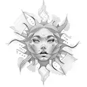 sun Maya  tattoo design idea